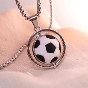 Men’s football pendant necklace sports lover chain for boys & men   3