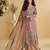 Pink heavy crepe digital print full stitched palazzo suits