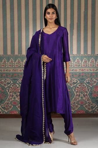 Purple kurta set