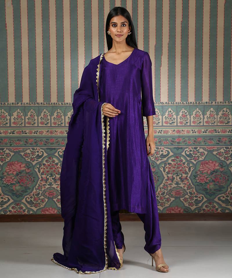 Purple kurta set