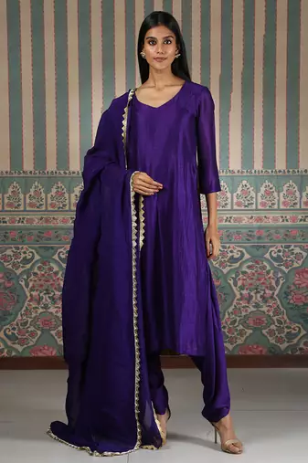 Purple kurta set