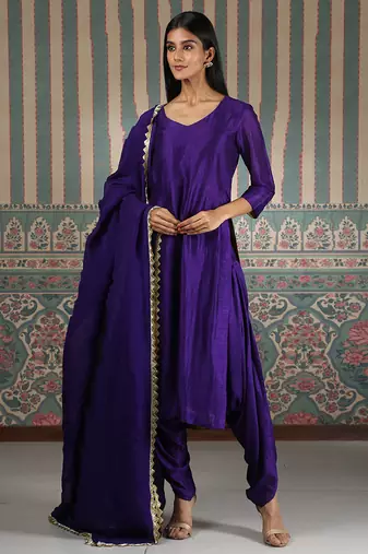 Purple kurta set