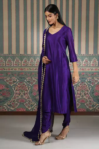 Purple kurta set