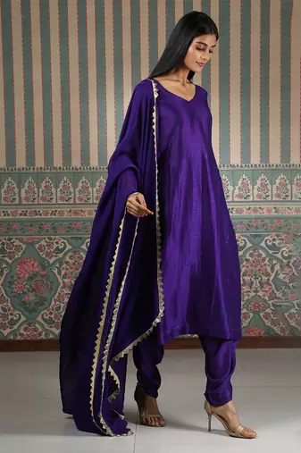 Purple kurta set