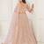 PEACH NET SEQUIN EMBROIDERED LEHENGA SET WITH CHOLI AND DUPATTA