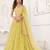 LEMON YELLOW NET SEQUIN EMBROIDERED LEHENGA SET WITH CHOLI AND DUPATTA
