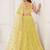 LEMON YELLOW NET SEQUIN EMBROIDERED LEHENGA SET WITH CHOLI AND DUPATTA