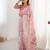 Women's pink chinon digital printed designer saree with blouse
