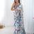 Women's multicolor chinon digital printed designer saree with blouse