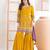 Yellow chinon silk  wedding suits