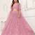 DUSTY PINK NET SEQUIN EMBROIDERED LEHENGA SET WITH CHOLI AND DUPATTA
