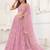 DUSTY PINK NET SEQUIN EMBROIDERED LEHENGA SET WITH CHOLI AND DUPATTA