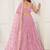 DUSTY PINK NET SEQUIN EMBROIDERED LEHENGA SET WITH CHOLI AND DUPATTA