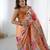 Women's multicolor chinon digital printed designer saree with blouse