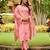 pink embroidered roman straight kurta pant and dupatta set