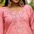 pink embroidered roman straight kurta pant and dupatta set