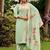 green embroidered roman straight kurta pant and dupatta set