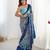 Women's multicolor chinon digital printed designer saree with blouse