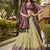 Multicolor printed vichitra silk lehenga with choli and dupatta