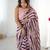 Women's baby pink chinon digital printed designer saree with blouse