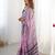 Women's pink chinon digital printed designer saree with blouse