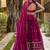 royal magenta silk Lehenga Choli set with Sequins & Thread Embroidery