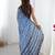 Women's blue chinon digital printed designer saree with blouse