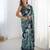 Women's sea green chinon digital printed designer saree with blouse