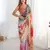 digital printed multicolor soft chinon saree
