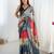 lightweight multicolor digital printed chinon saree