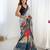 lightweight multicolor digital printed chinon saree