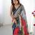 lightweight multicolor digital printed chinon saree