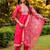 red embroidered roman straight kurta pant and dupatta set