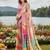Hypnotex multicolor premium printed saree with blouse