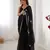 black fendy embroidered soft designer saree for women