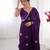 Women's purple soft fendy embroidered designer saree with blouse