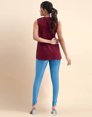 BlueIce Microfiber elastane stretch soft churidar length leggings with ultrasoft waistband 2