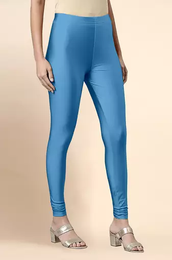 BlueIce Microfiber elastane stretch soft churidar length leggings with ultrasoft waistband