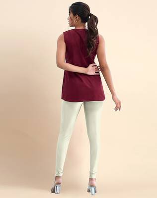 Butter Microfiber elastane stretch soft churidar length leggings with ultrasoft waistband 2