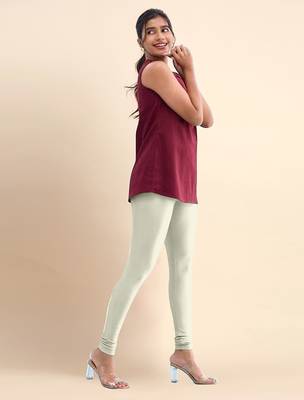 Butter Microfiber elastane stretch soft churidar length leggings with ultrasoft waistband 3