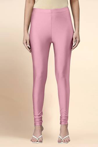 CottonCandy Microfiber elastane stretch soft churidar length leggings with ultrasoft waistband