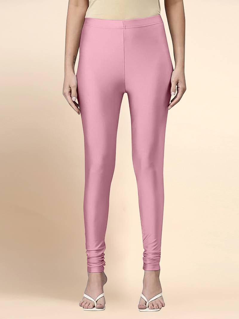 CottonCandy Microfiber elastane stretch soft churidar length leggings with ultrasoft waistband