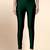DarkGreen Microfiber elastane stretch soft churidar length leggings with ultrasoft waistband
