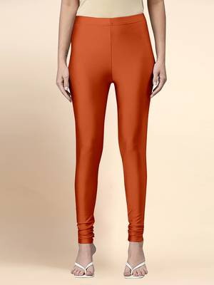 DusstyOrange Microfiber elastane stretch soft churidar length leggings with ultrasoft waistband 1