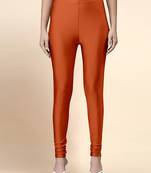 DusstyOrange Microfiber elastane stretch soft churidar length leggings with ultrasoft waistband