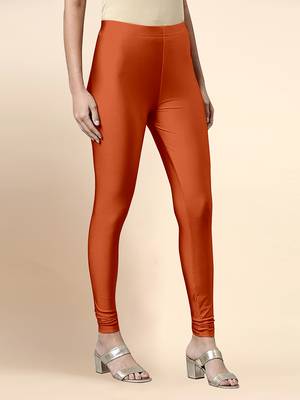 DusstyOrange Microfiber elastane stretch soft churidar length leggings with ultrasoft waistband 4