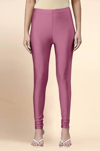 Flamingo Microfiber elastane stretch soft churidar length leggings with ultrasoft waistband