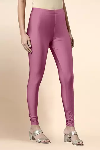 Flamingo Microfiber elastane stretch soft churidar length leggings with ultrasoft waistband