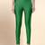 Green Microfiber elastane stretch soft churidar length leggings with ultrasoft waistband