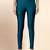 Indigo Microfiber elastane stretch soft churidar length leggings with ultrasoft waistband